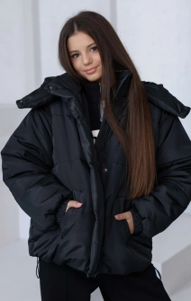 Куртка теплая черная