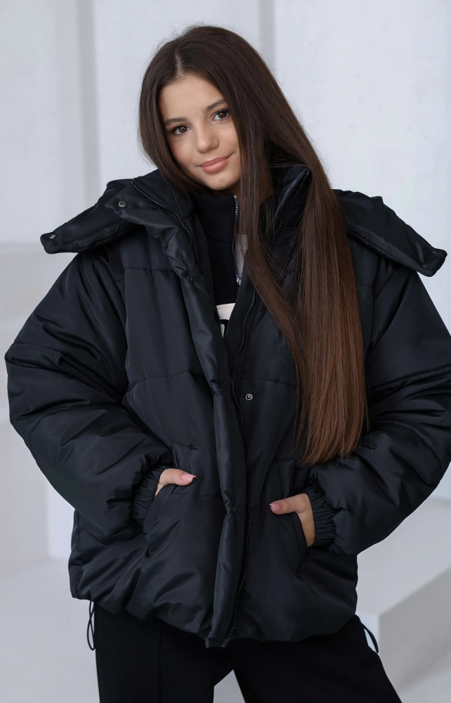Куртка теплая черная