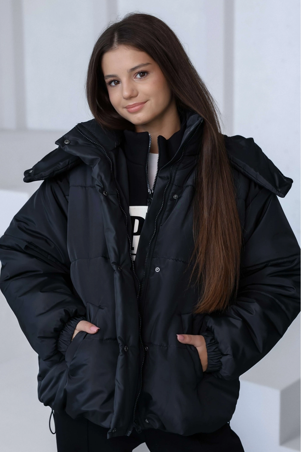 Куртка теплая черная