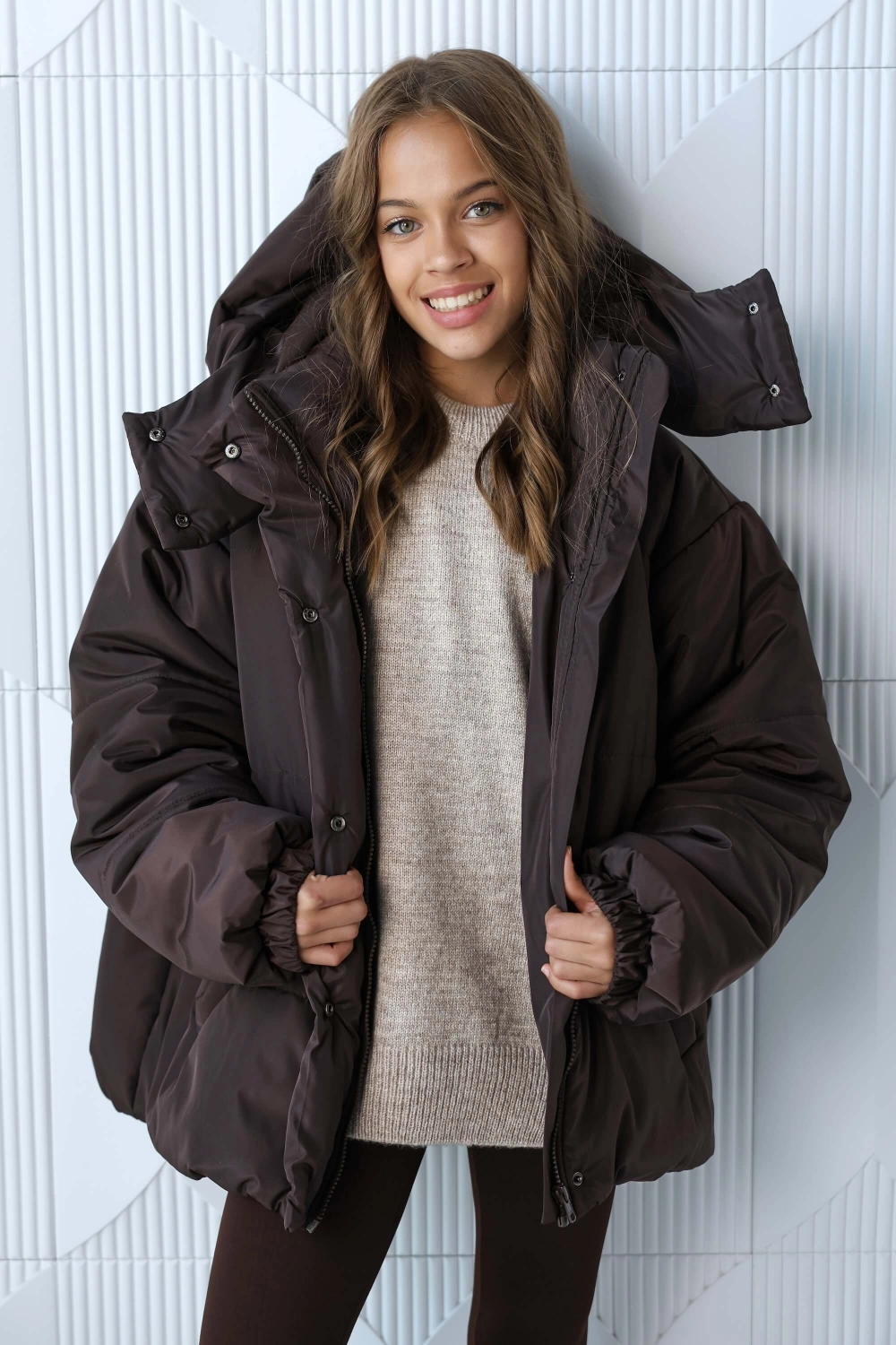 Куртка тепла шоколадна