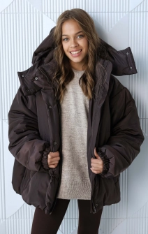 Куртка тепла шоколадна