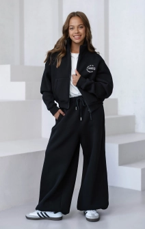 Джогери широкі утеплені чорні