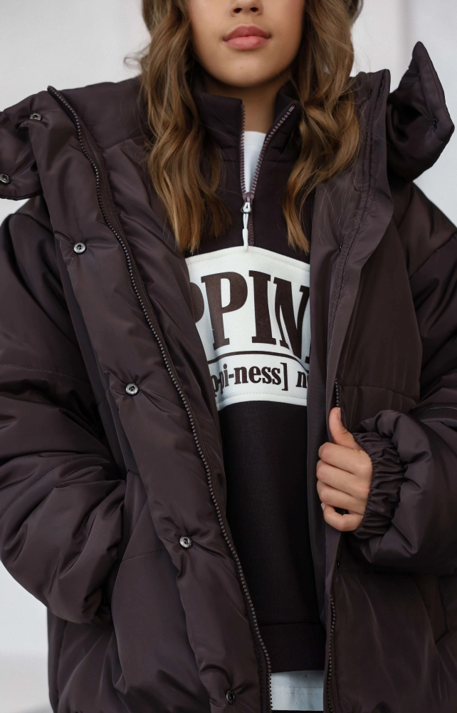 Куртка тепла шоколадна