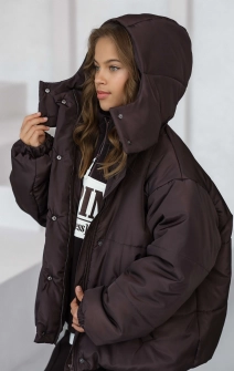 Куртка тепла шоколадна