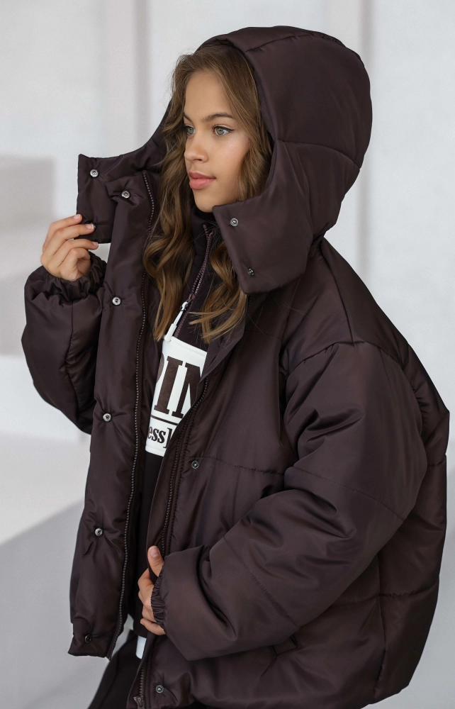 Куртка тепла шоколадна