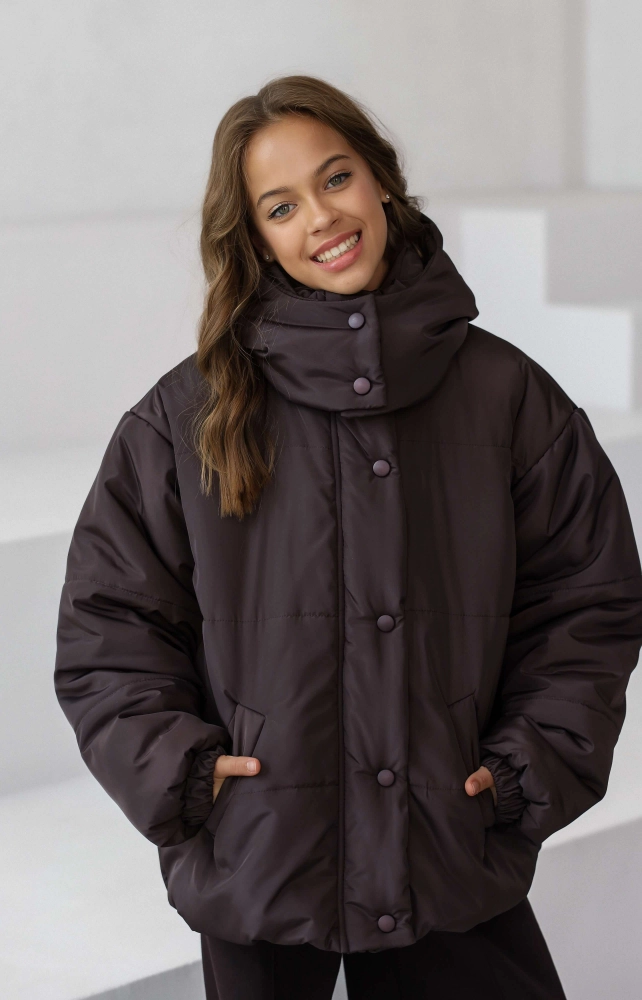 Куртка тепла шоколадна