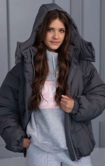 Куртка теплая серая