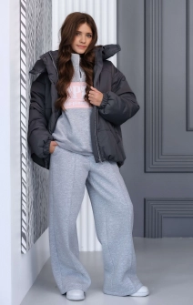 Куртка теплая серая