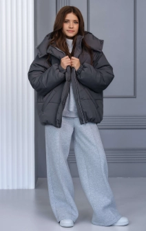 Куртка теплая серая