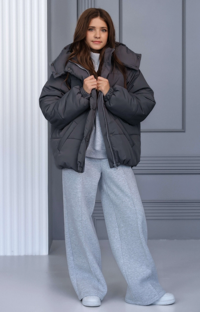 Куртка теплая серая