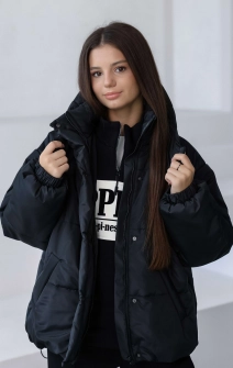 Куртка теплая черная