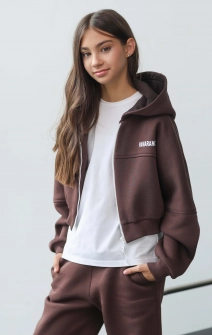 Джогеры утепленные шоколадные