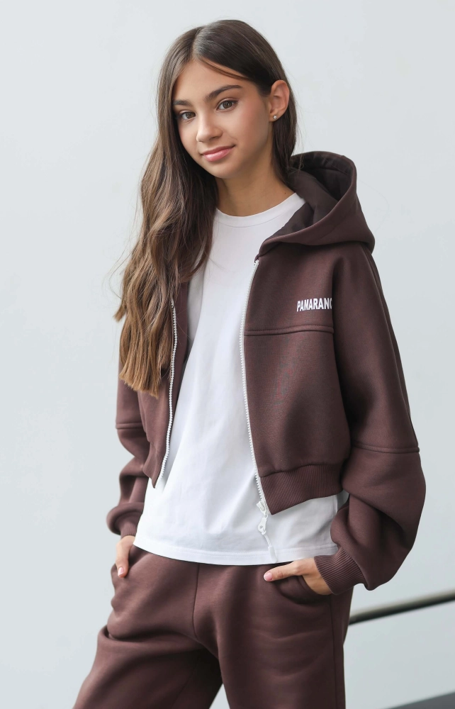 Джогеры утепленные шоколадные