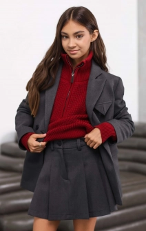 Спідниця-шорти темно-сіра фактурна