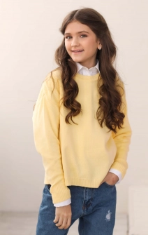 Светр в'язаний лимонний