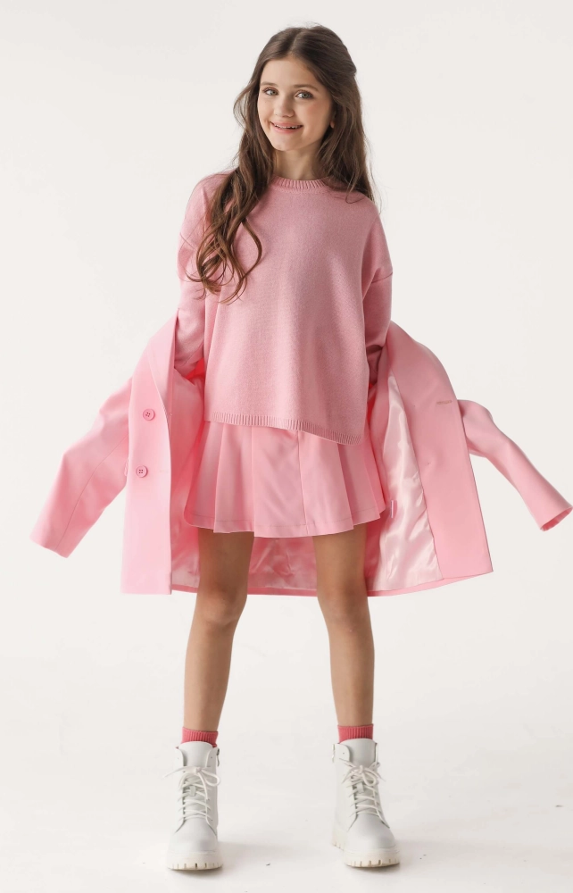 Светр в'язаний рожевий