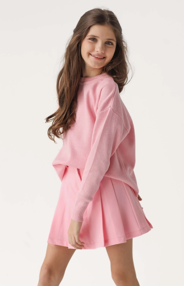 Светр в'язаний рожевий