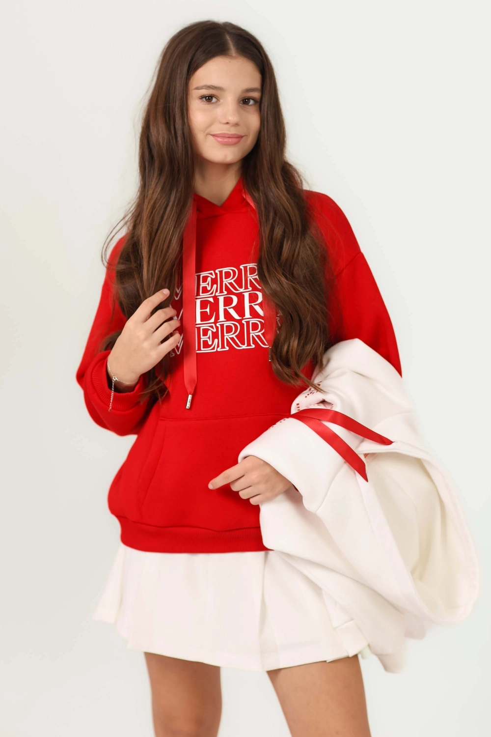 Худі тепле червоне Merry