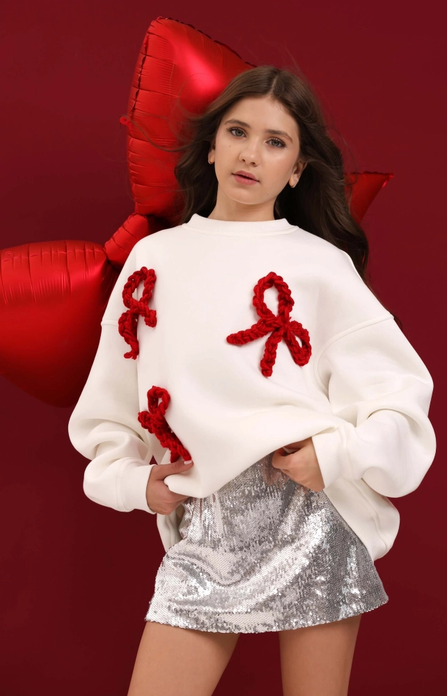 Міні-спідниця з лелітками срібна