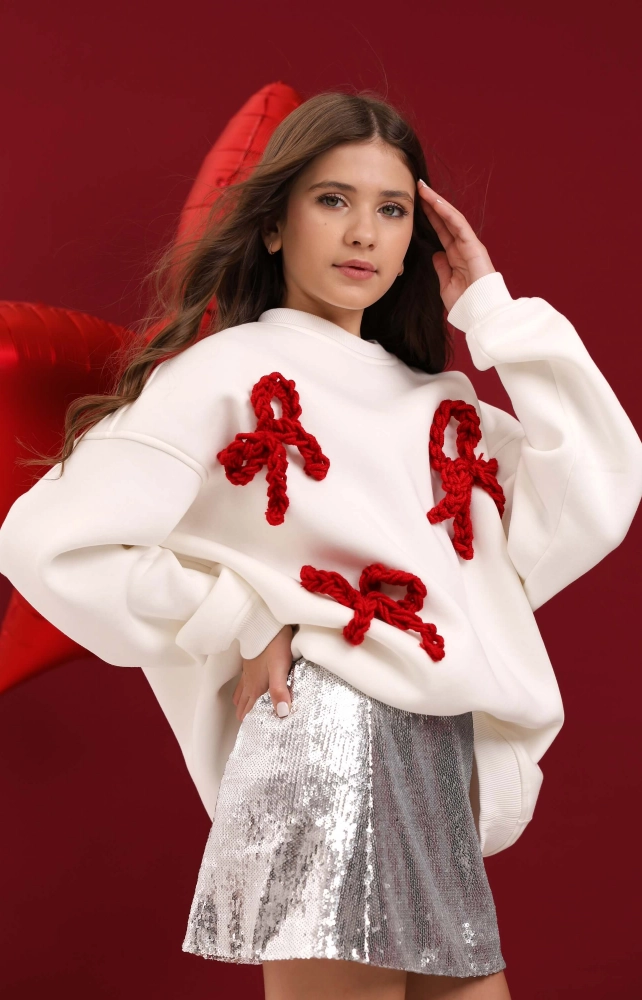 Міні-спідниця з лелітками срібна