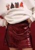 Міні-спідниця з лелітками бордова
