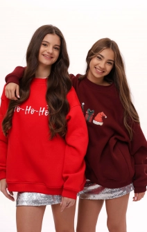 Світшот різдвяний червоний Ho-ho-ho