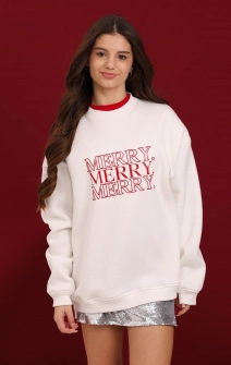 Світшот різдвяний молочний Merry