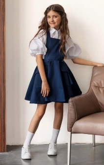 Біла блуза з рукавами-буфами