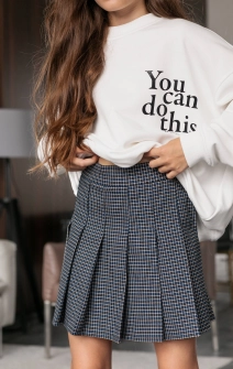 Спідниця в складку синя