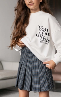 Спідниця в складку синя