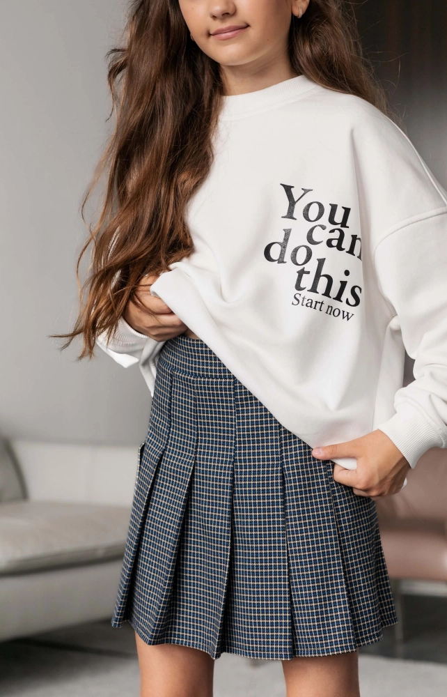 Спідниця в складку синя