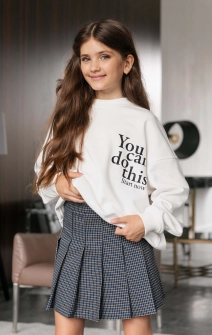 Спідниця в складку синя