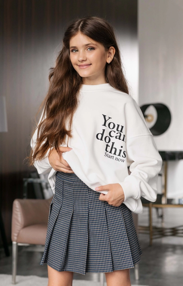 Спідниця в складку синя