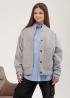 Бомбер з вовни сірий