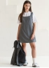 Сарафан шкільний А-силуету сірий