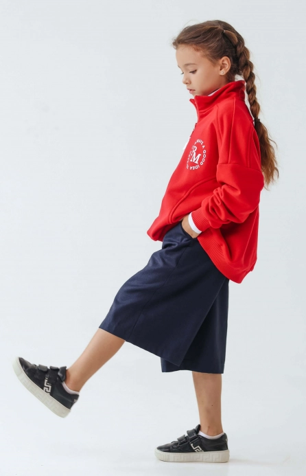 Світшот шкільний на блискавці червоний