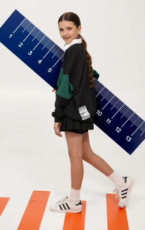 Спідниця-шорти у складку котонова чорна