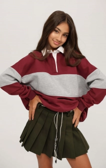 Спідниця-шорти у складку котонова темно-зелена