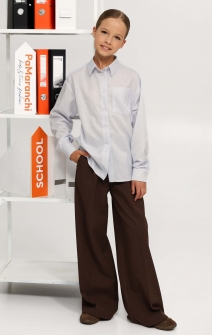 Сорочка класична шкільна біла в клітинку