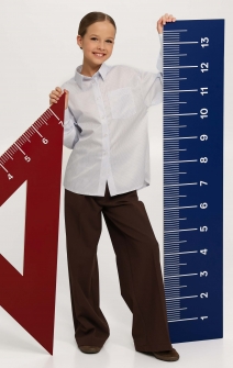 Сорочка класична шкільна біла в клітинку