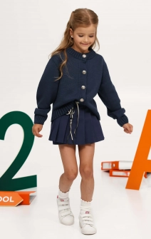 Кардиган вʼязаний на ґудзиках темно-синій