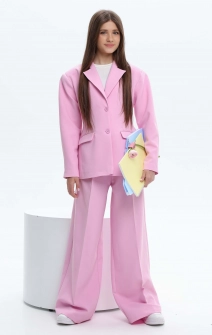 Брюки-палаццо классические розовые