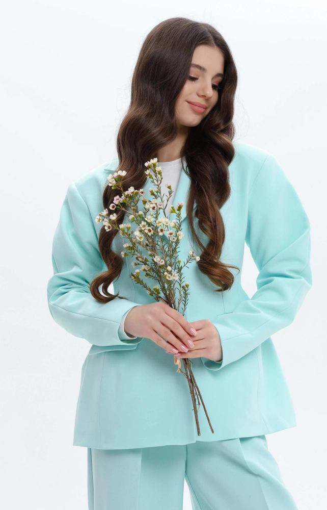 Брюки-палаццо классические бирюзовые