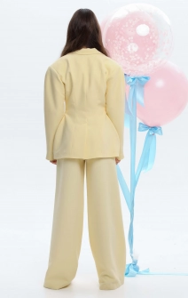 Брюки-палаццо класичні світло-жовті