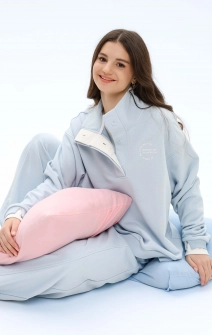 Джогеры широкие голубые