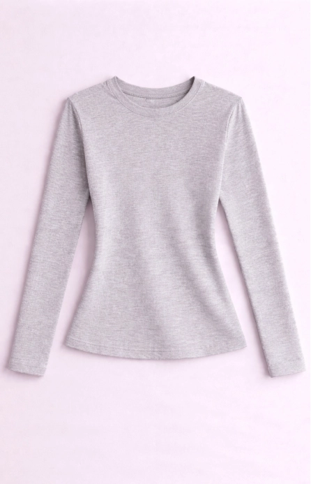 Базовий лонгслів сірий Базовий лонгслів сірий