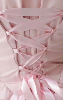 Корсетное платье с фантазийной юбкой розовое