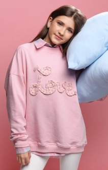Свитшот розовый с надписью LOVE