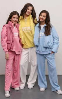 Світшот з блискавкою рожевий