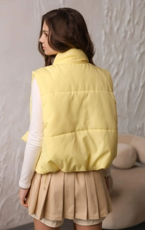 Спідниця-шорти у складку котонова бежева